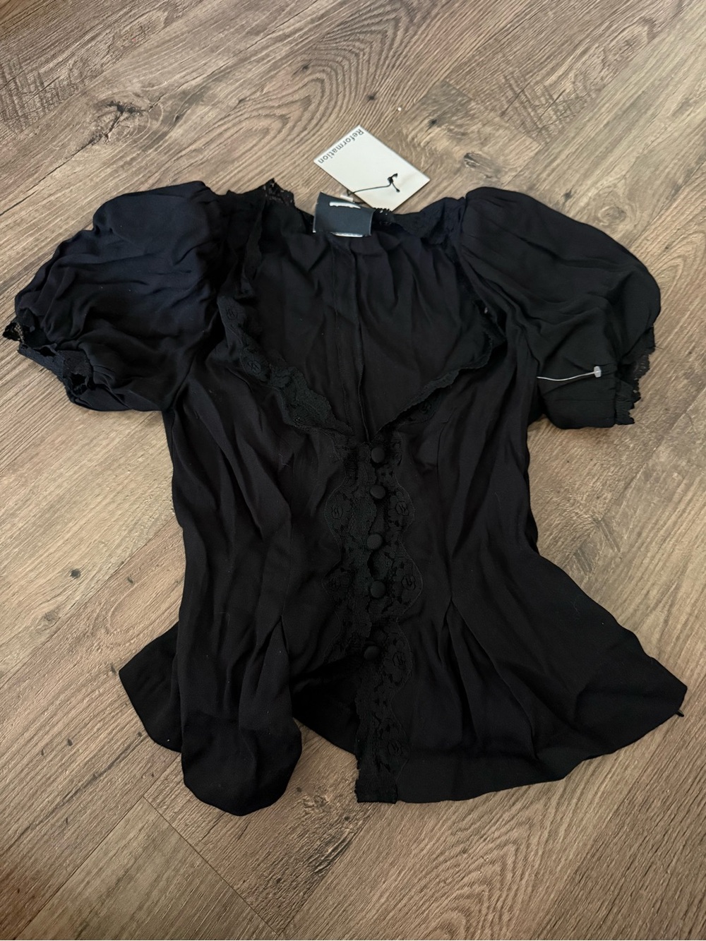 Reformation Minette Top Black - Picture 3 of 3